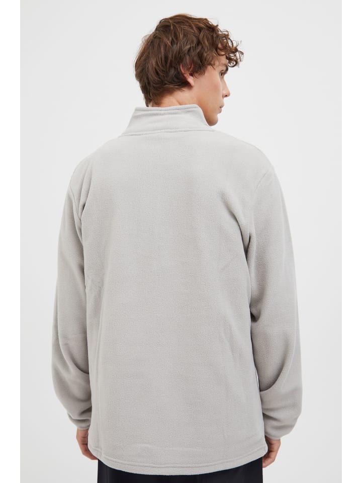 North Bend Troyer NBCotas M 233866MMM Atmungsaktiver Fleecepullover mit Troyer Kragen in Grau günstig kaufen