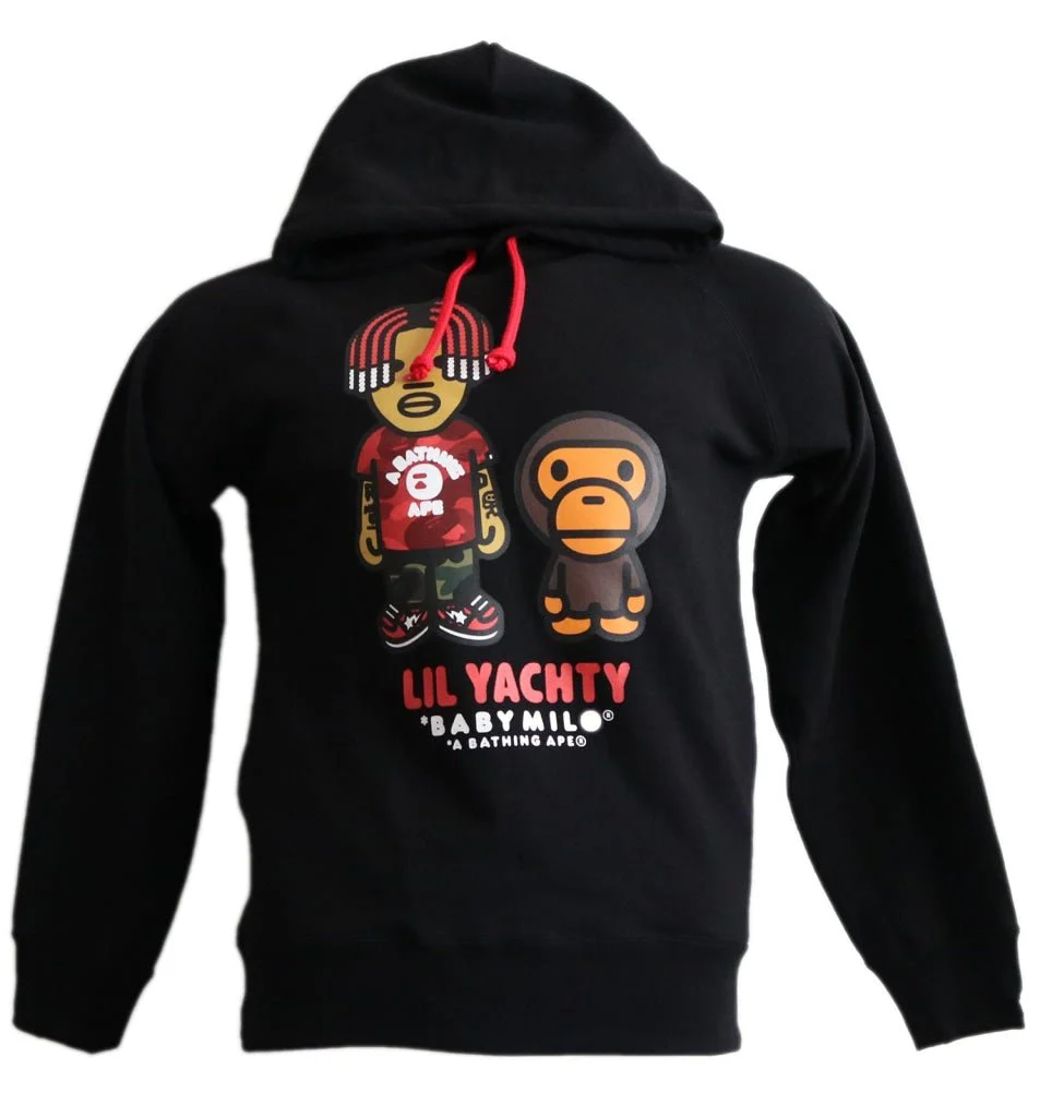 BAPE Baby Milo x Lil Yachty Pullover Hoodie Black