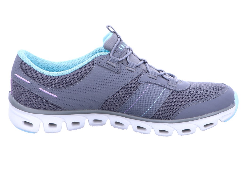 SKECHERS Komfort Schnürer bunt GLIDE STEP - JUST BE YOU,Grau