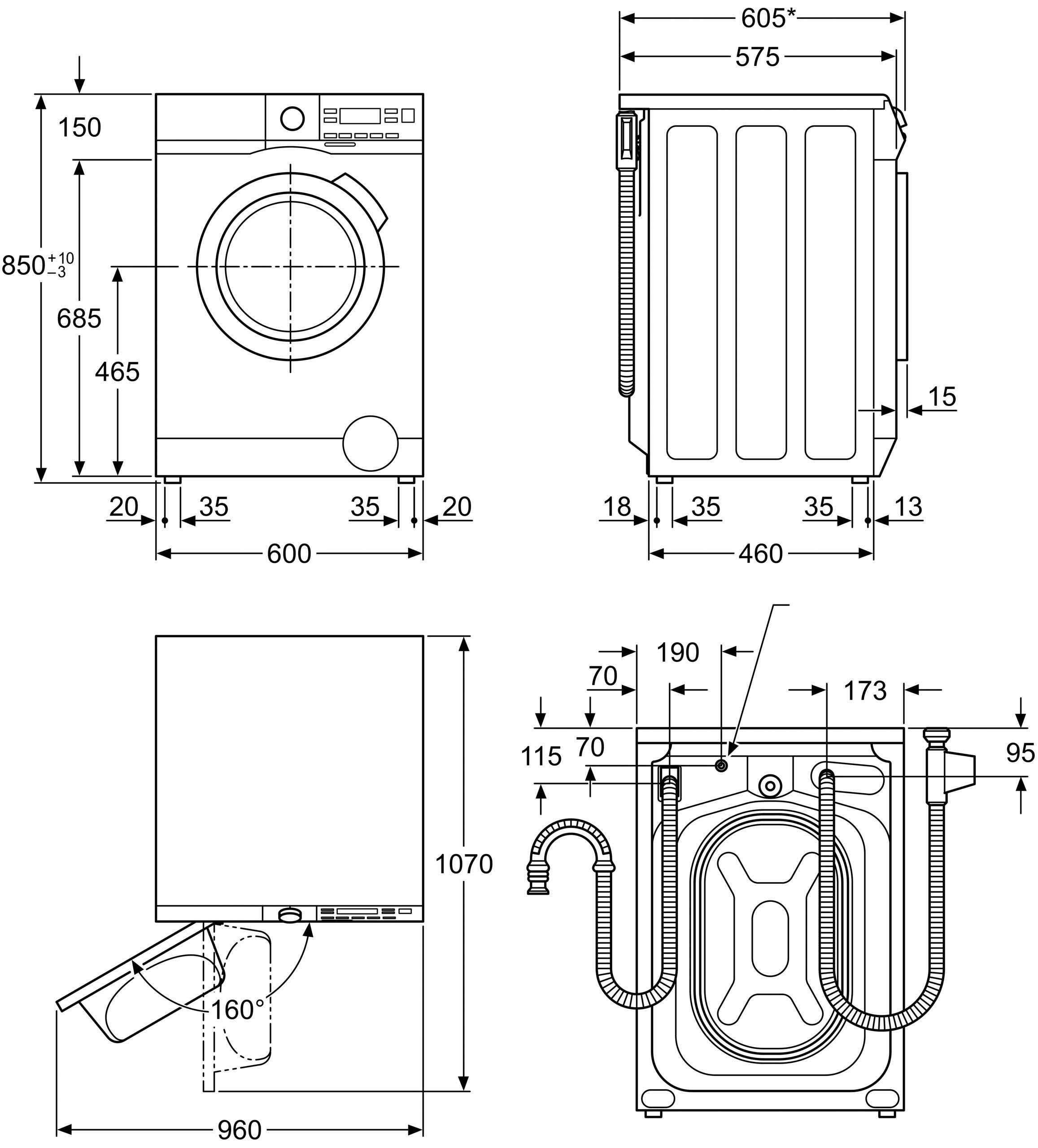 AEG Waschmaschine Serie 6000 L6FB480FL, 8 kg, 1400 U/min, Hygiene-/ Anti-Allergie Programm mit Dampf