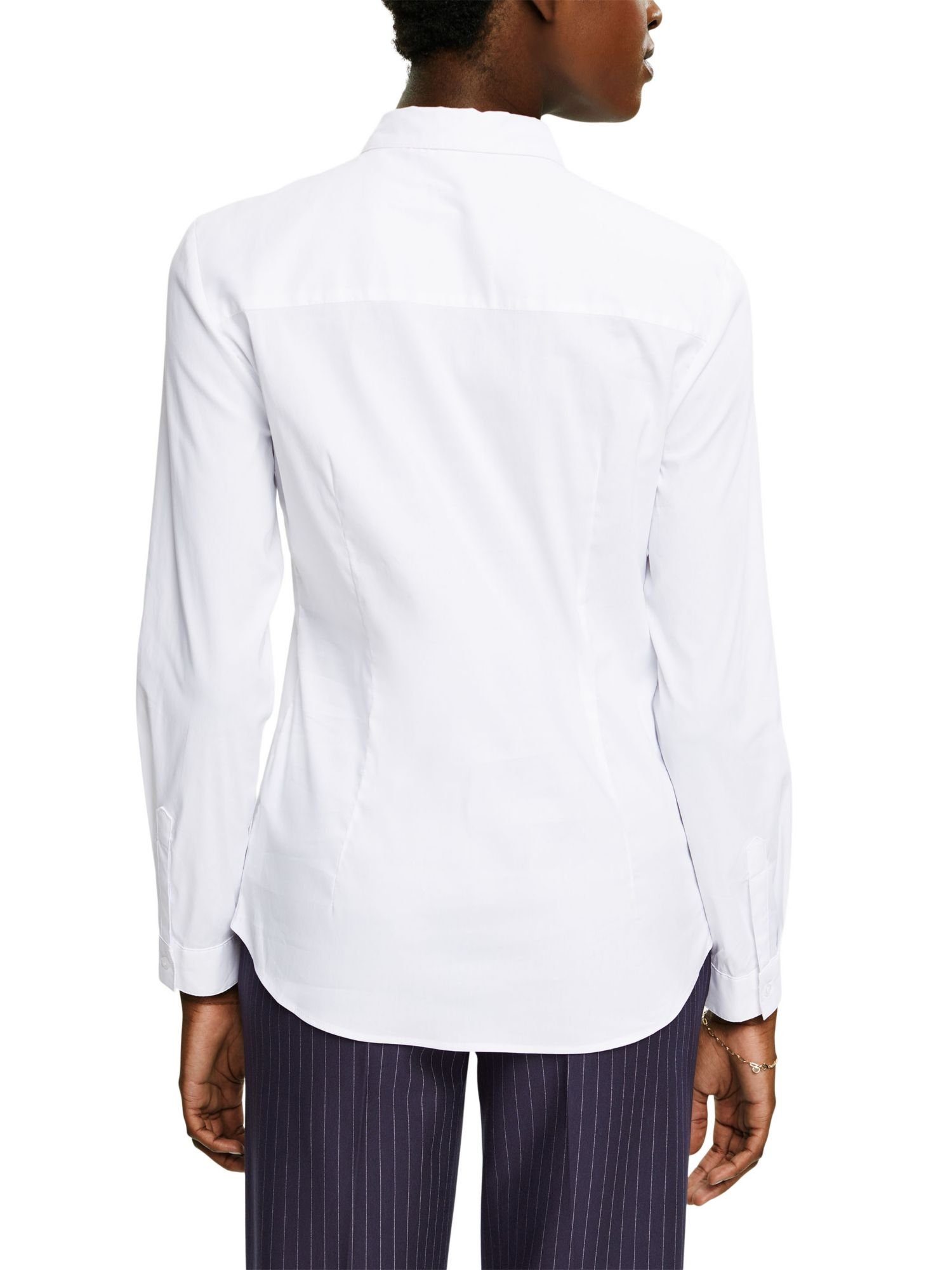 Esprit Collection Langarmbluse Hemdbluse aus Popeline