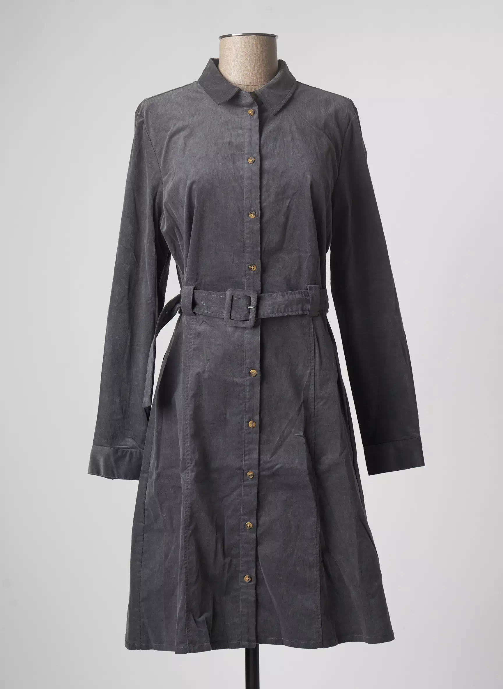 Numph Robes Mi Longues Femme couleur gris
