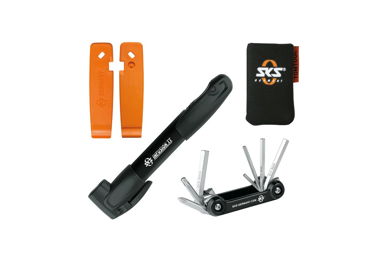SKS Germany Set - Minipumpe, Mini-Tool, Reifenheber
