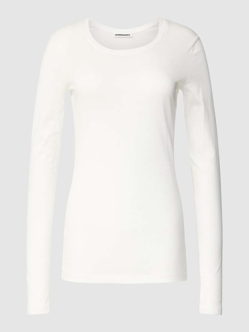 Longsleeve mit Rundhalsausschnitt Modell 'ENRICCAA SOFT' in offwhite