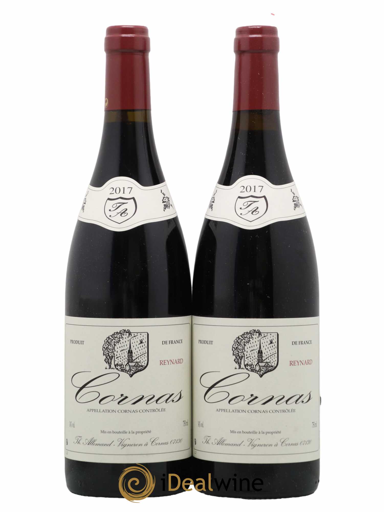 Cornas Reynard Thierry Allemand  2017 - Lot de 2 Bouteilles