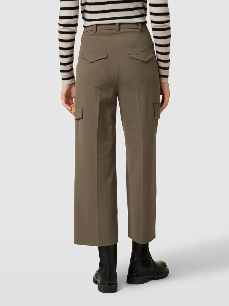 Stoffhose mit Cargotaschen in khaki