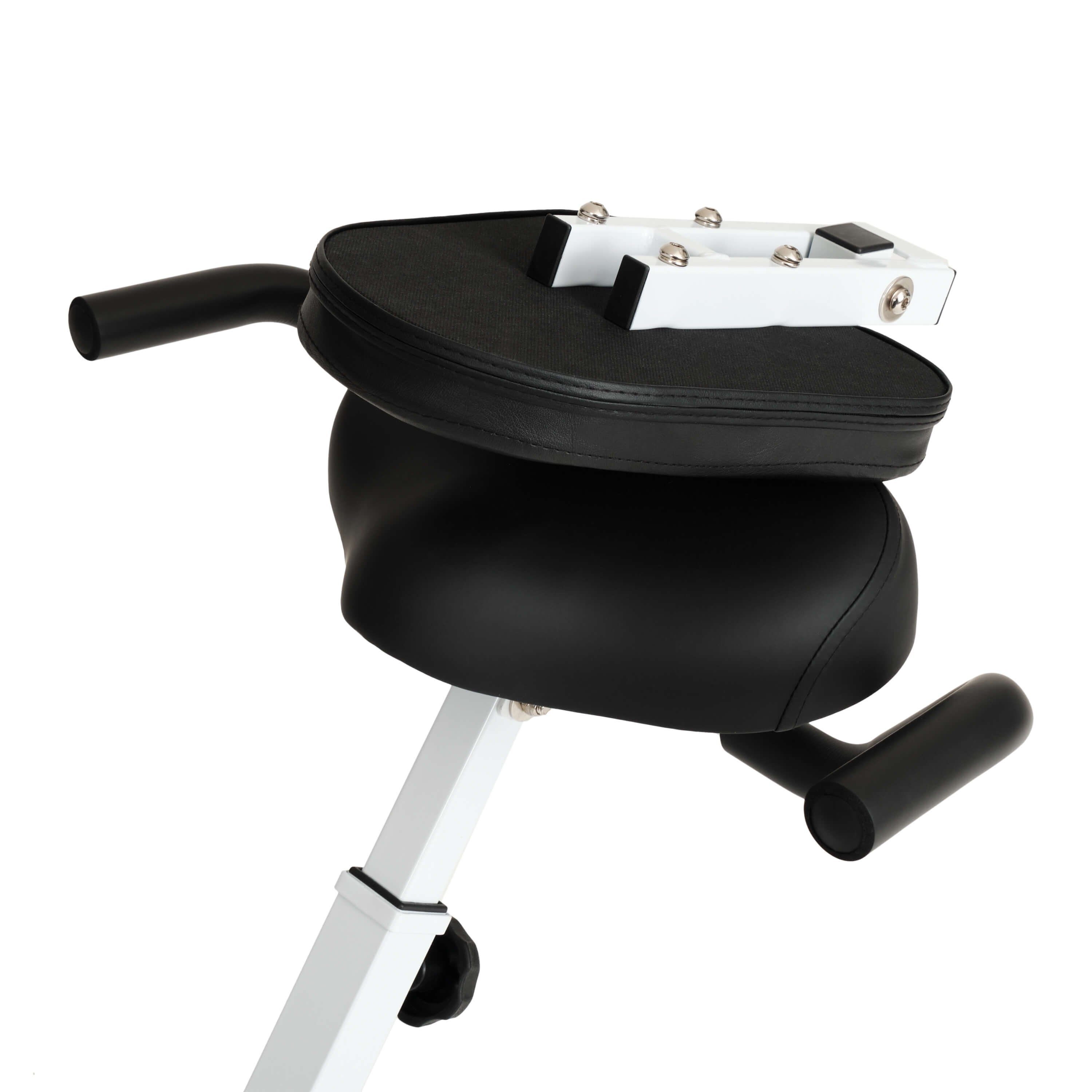 SportPlus Heimtrainer SP-HT-1300-W-iE, Heimtrainer, X-Bike, klappbar für Zuhause, Rückenlehne, 8 Stufen