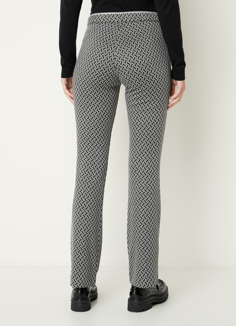BRAX  Malou high waist slim fit pantalon met grafische print