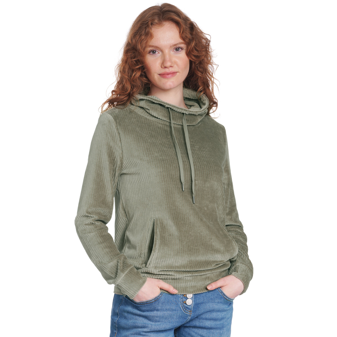Damen Nicki-Langarmshirt mit Strukturstreifen