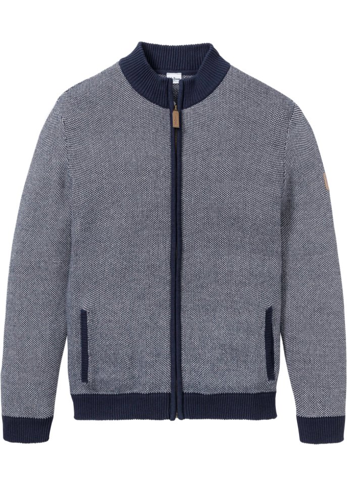 Strickjacke mit Stehkragen