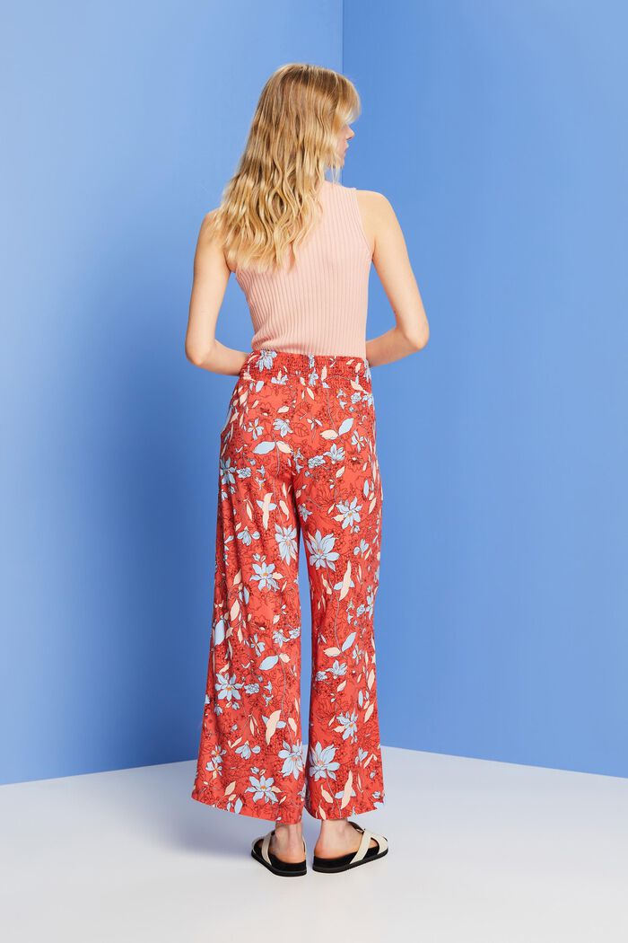 Gemusterte Pull-on-Hose mit weitem Bein