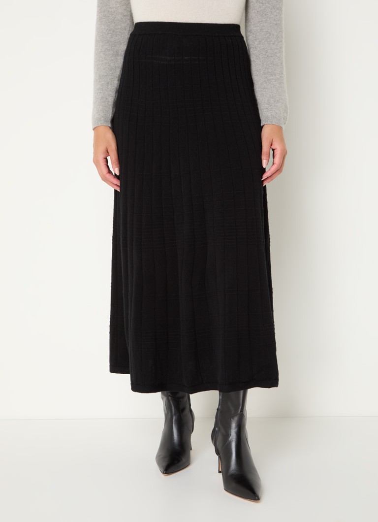 Saia midi de malha fina Gerard Darel Ceane em mistura de lã