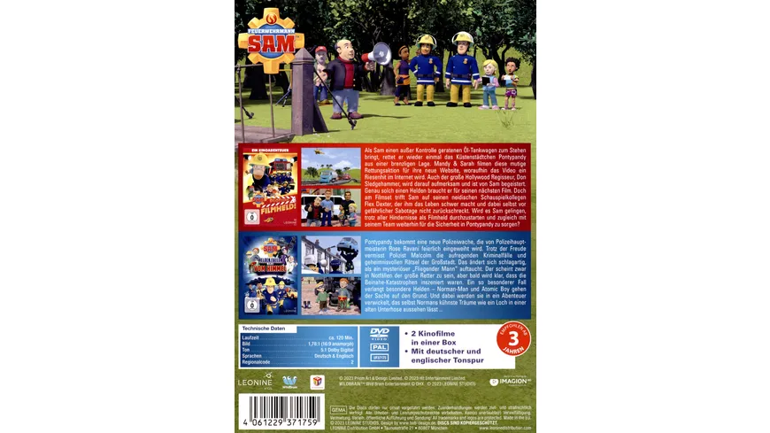 Feuerwehrmann Sam - 2 Movie Box 3  [2 DVDs]