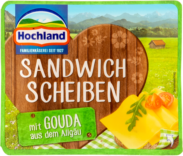 Hochland Sandwich Scheiben mit Gouda