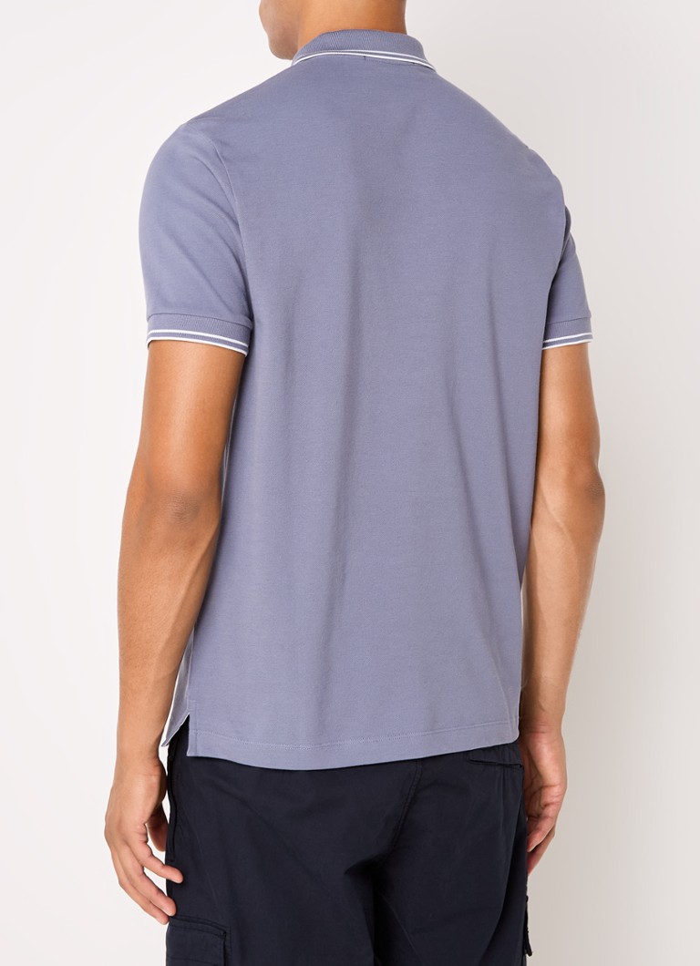 Tricou polo Stone Island 2SC18 cu croială clasică, confecționat din bumbac piqué și manșete cu nervuri.