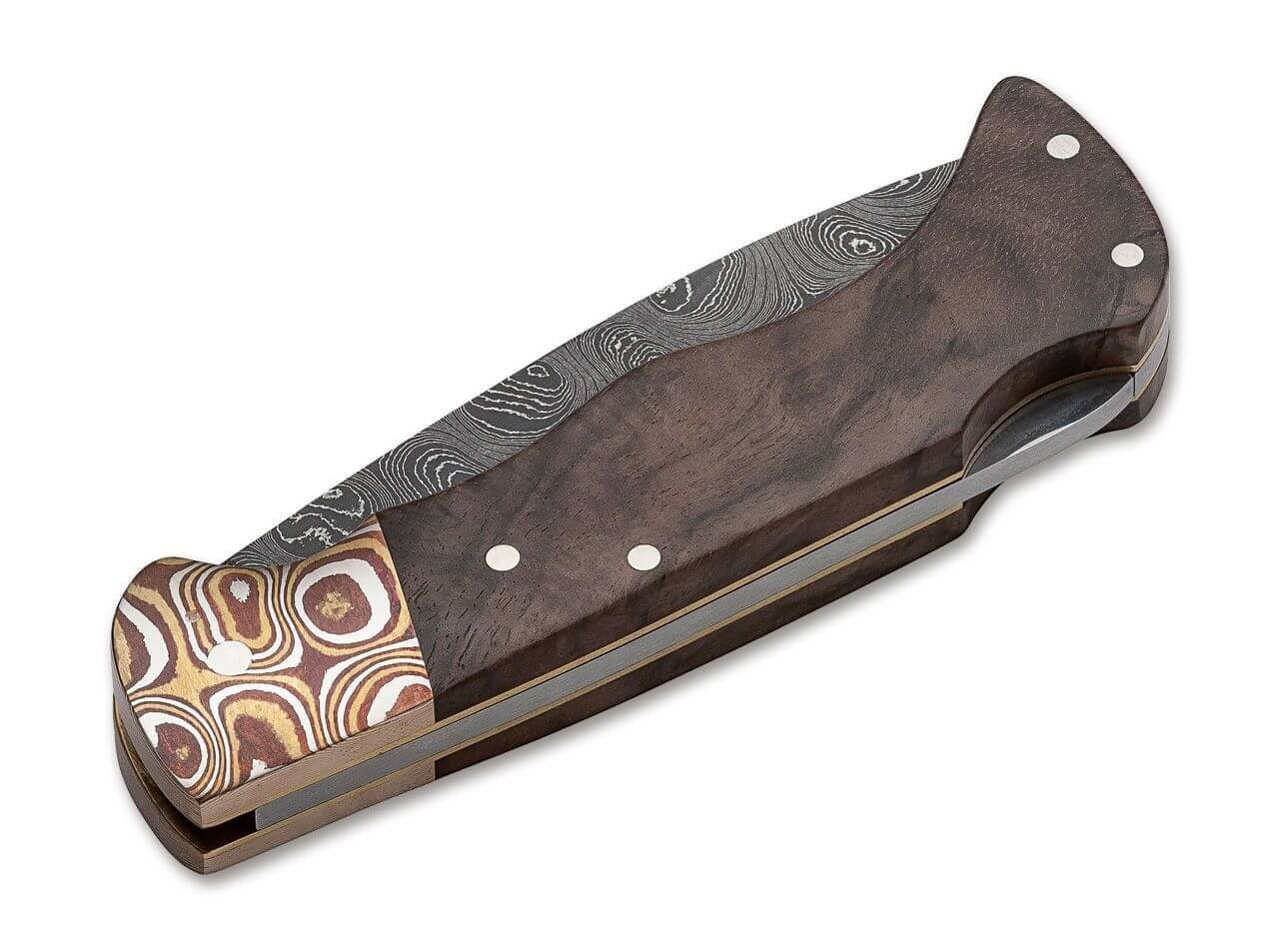 Folding Hunter Mokume Damast
