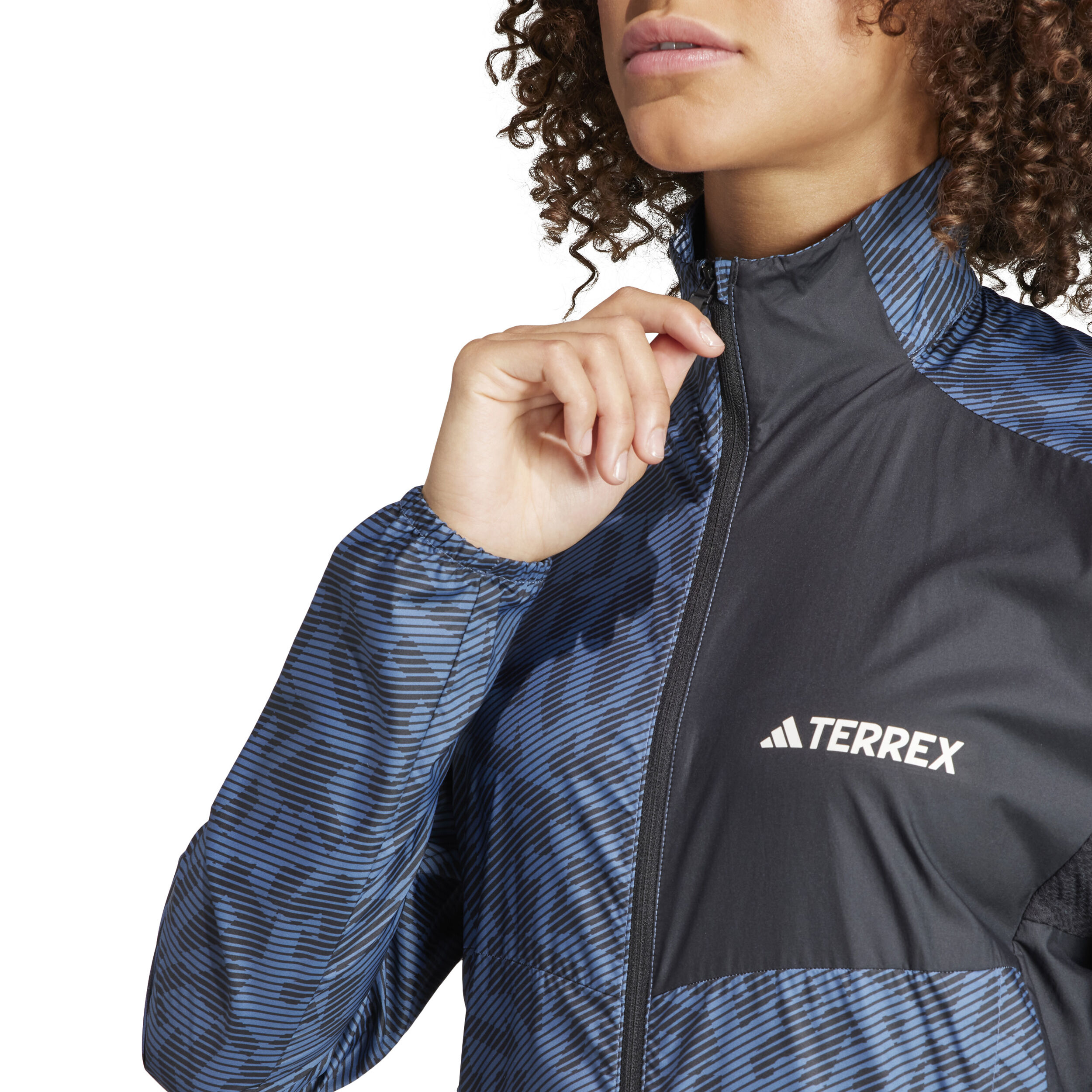 Terrex Trail Wind Laufjacke Damen - Grau, Schwarz
