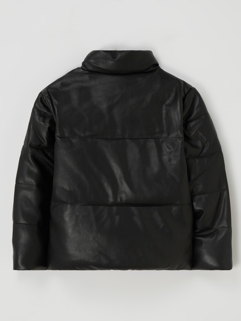 Steppjacke in Leder-Optik Modell 'Maxima' in schwarz