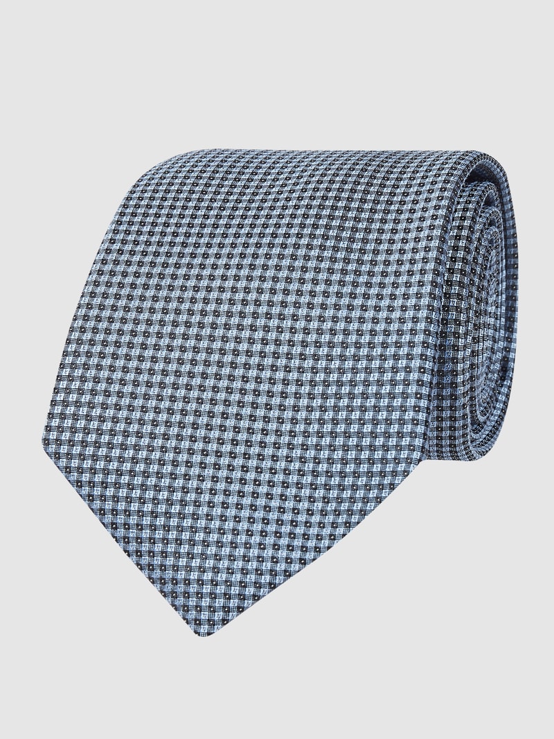 Krawatte aus reiner Seide (6,5 cm) in bleu