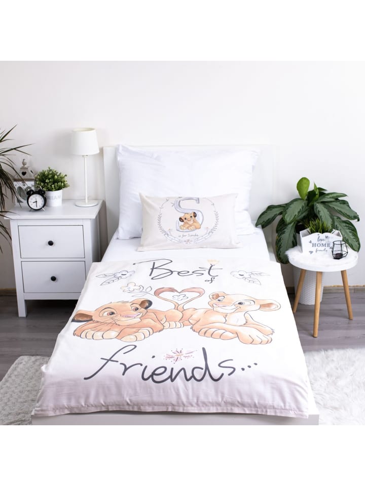 Disney König der Löwen 2-tlg.Set: Kinderbettwäsche Disney König der Löwen 100 x 135 cm in Weiß günstig kaufen 100
