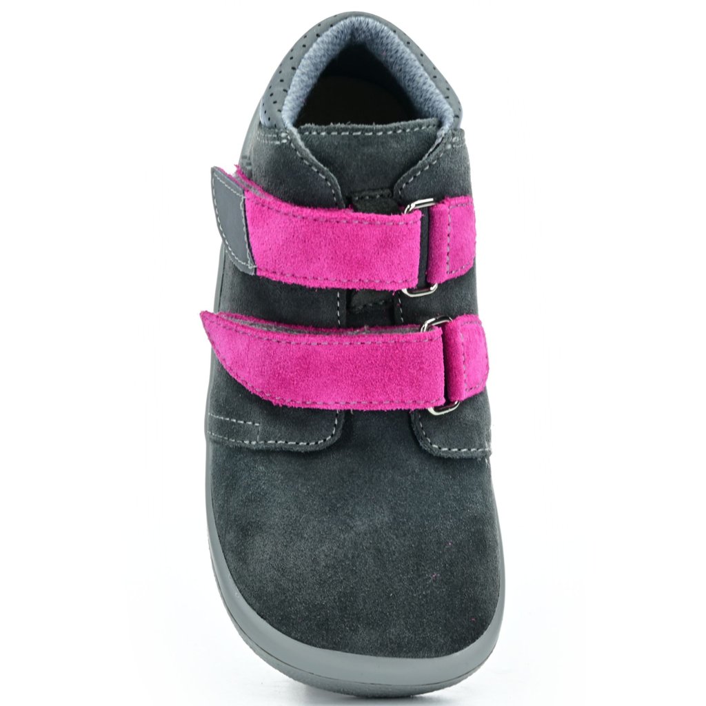 Beda Isabel mit Membran und Hinterkappe (BF 0001/W/M/2/OP) dunkelgraue Barfuß-Stiefeletten