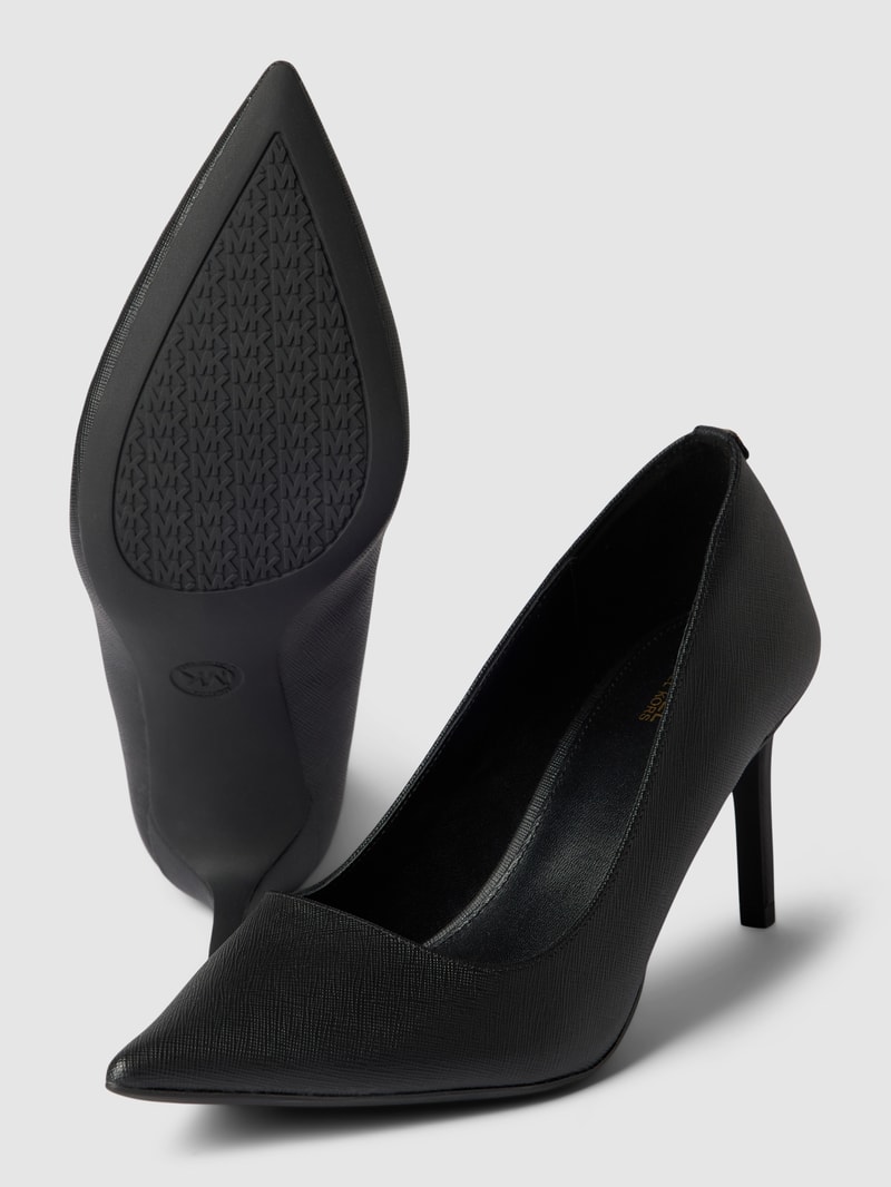 High Heels mit Label-Details Modell 'ALINA' in schwarz