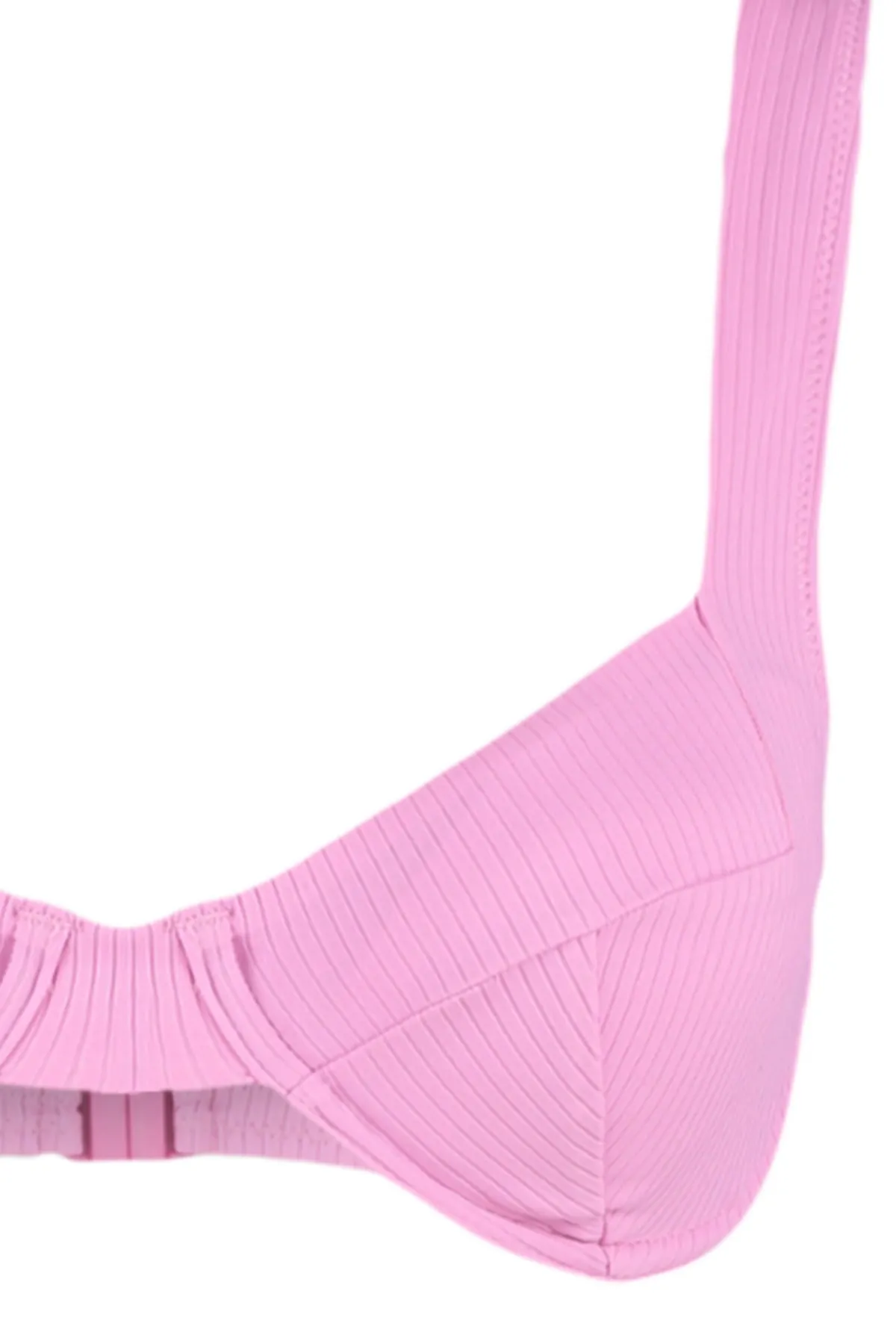 Trendyol Collection  Rosa strukturiertes Bügel-Bikinioberteil TBESS21BU0017