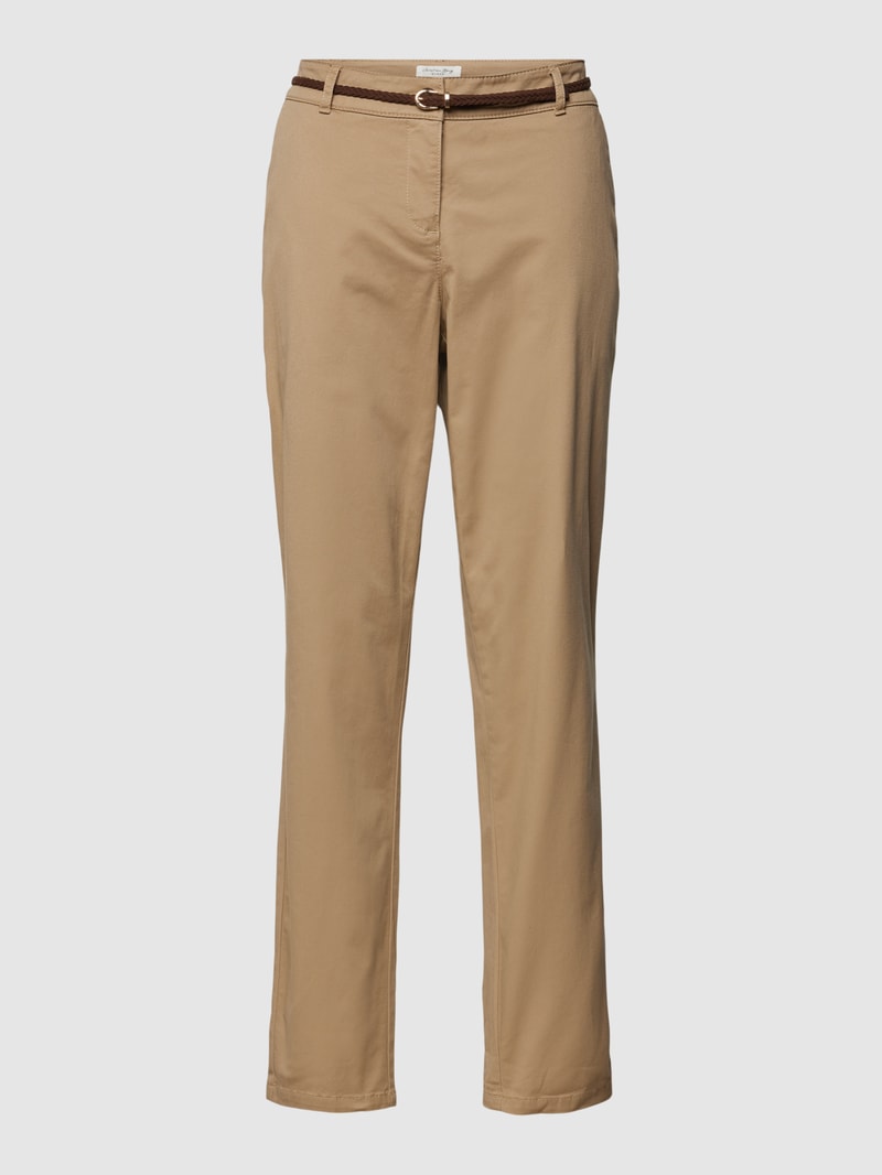 Chino mit Gürtel in beige