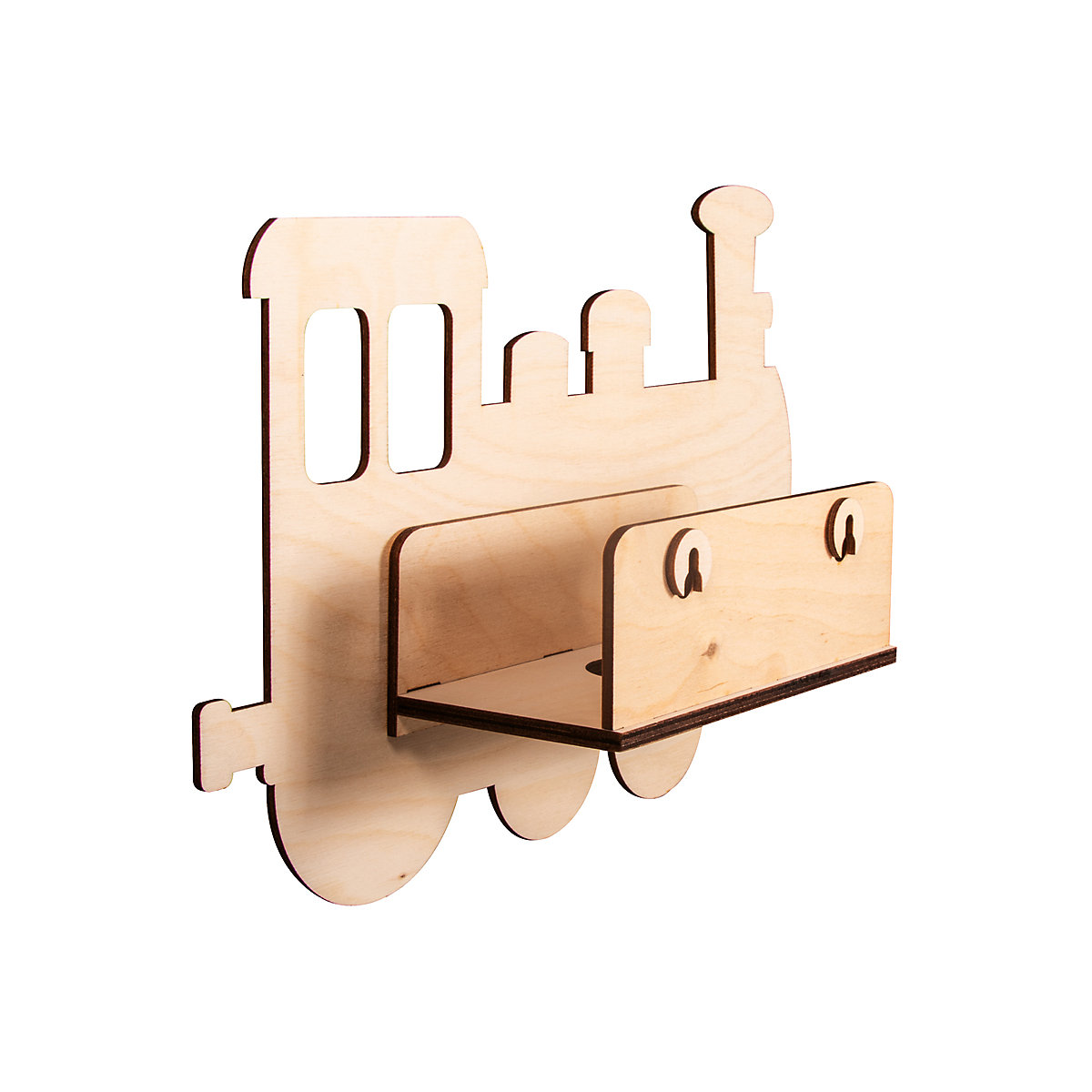 Holzbausatz Lampe kleiner Zug, natur, 29x18,3x7,5cm, 6-tlg.