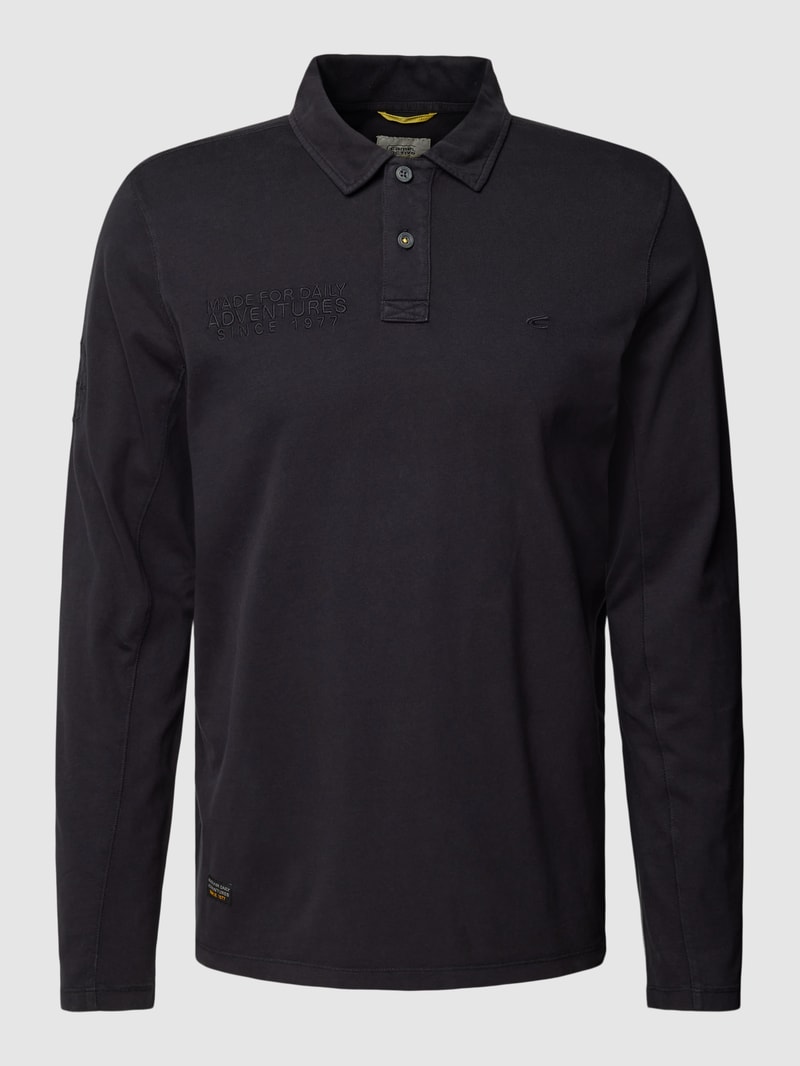 Poloshirt im langärmeligen Design in anthrazit