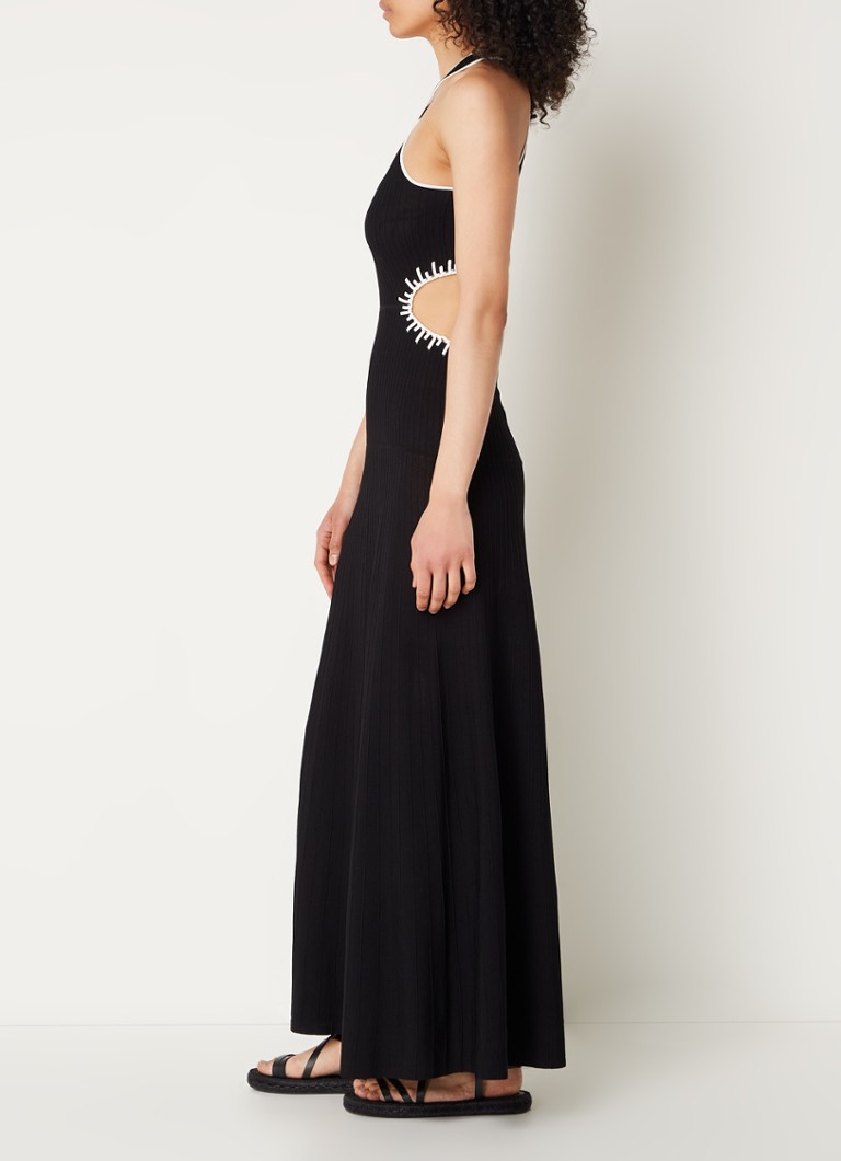 Vestido largo Oaissa de ba&sh con detalles calados.