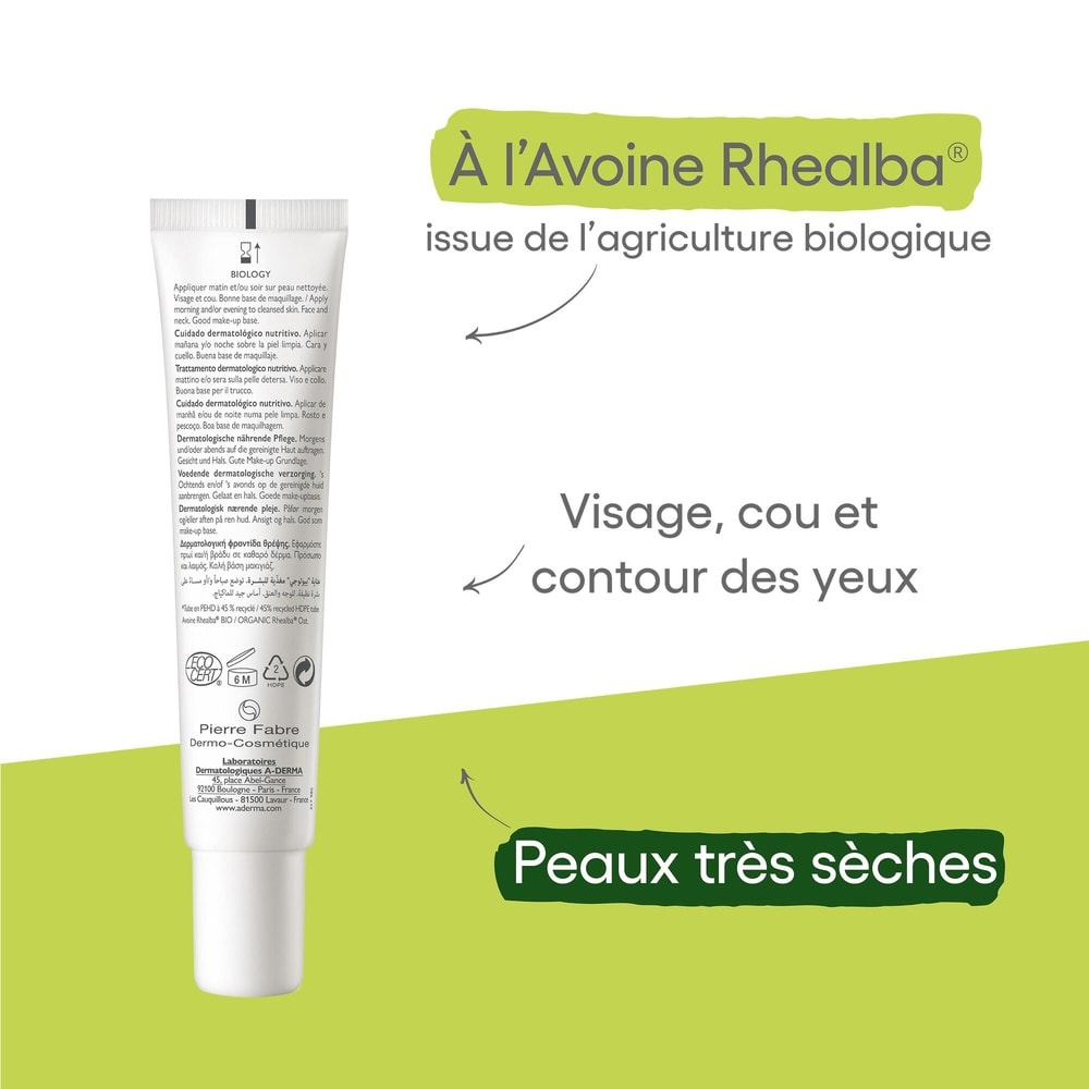 A-Derma Biology - Soin dermatologique nutritif B IO Soin visage