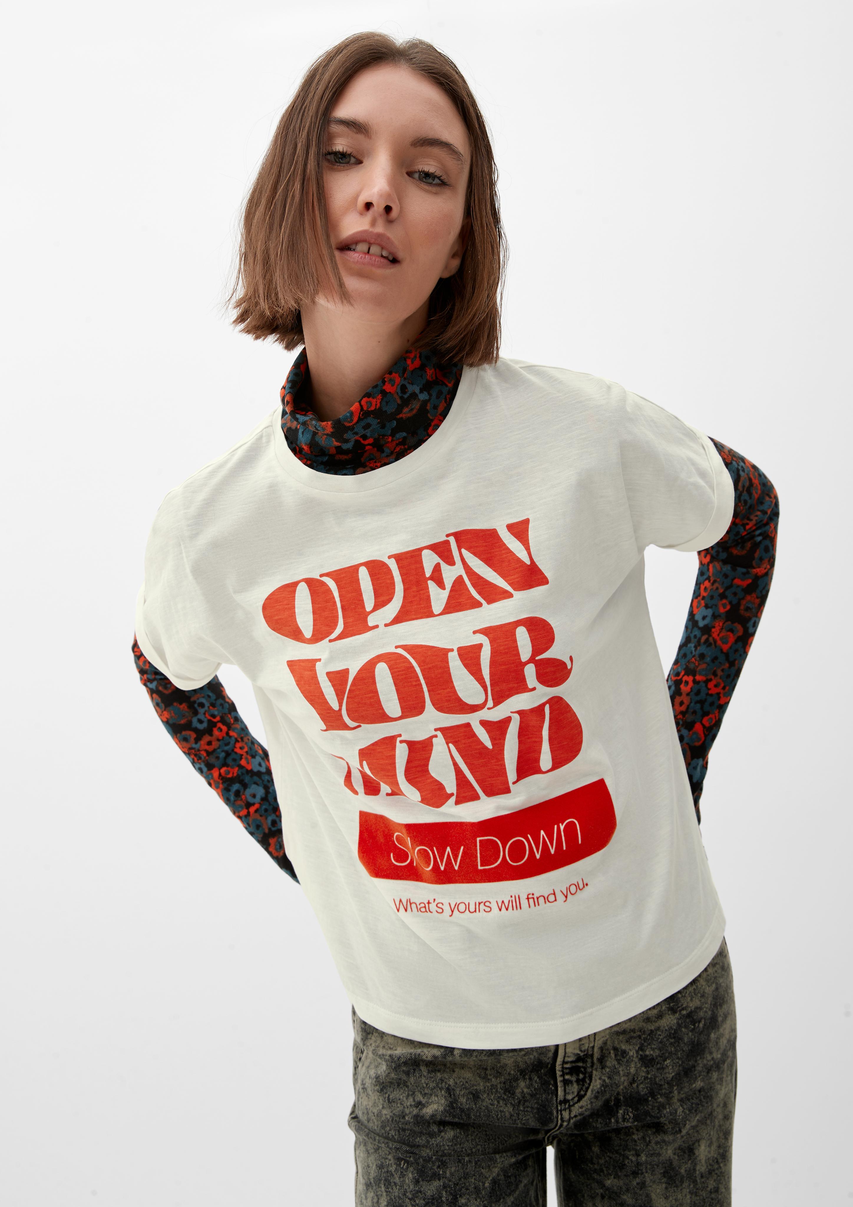 T-Shirt mit Frontprint  2120122-02D0