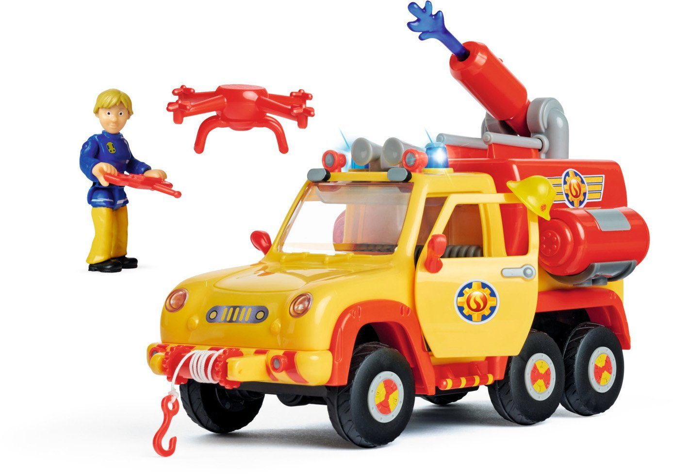 SIMBA Spielzeug-Feuerwehr Feuerwehrmann Sam, Venus 2.0, mit Sound- und Lichteffekten
