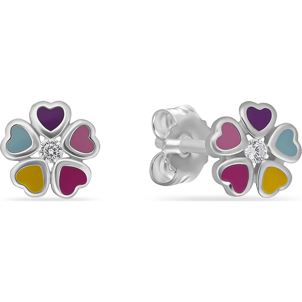 FAVS Boucles d'oreilles à fermoir à poussette 925 Argent Boucles d'oreilles