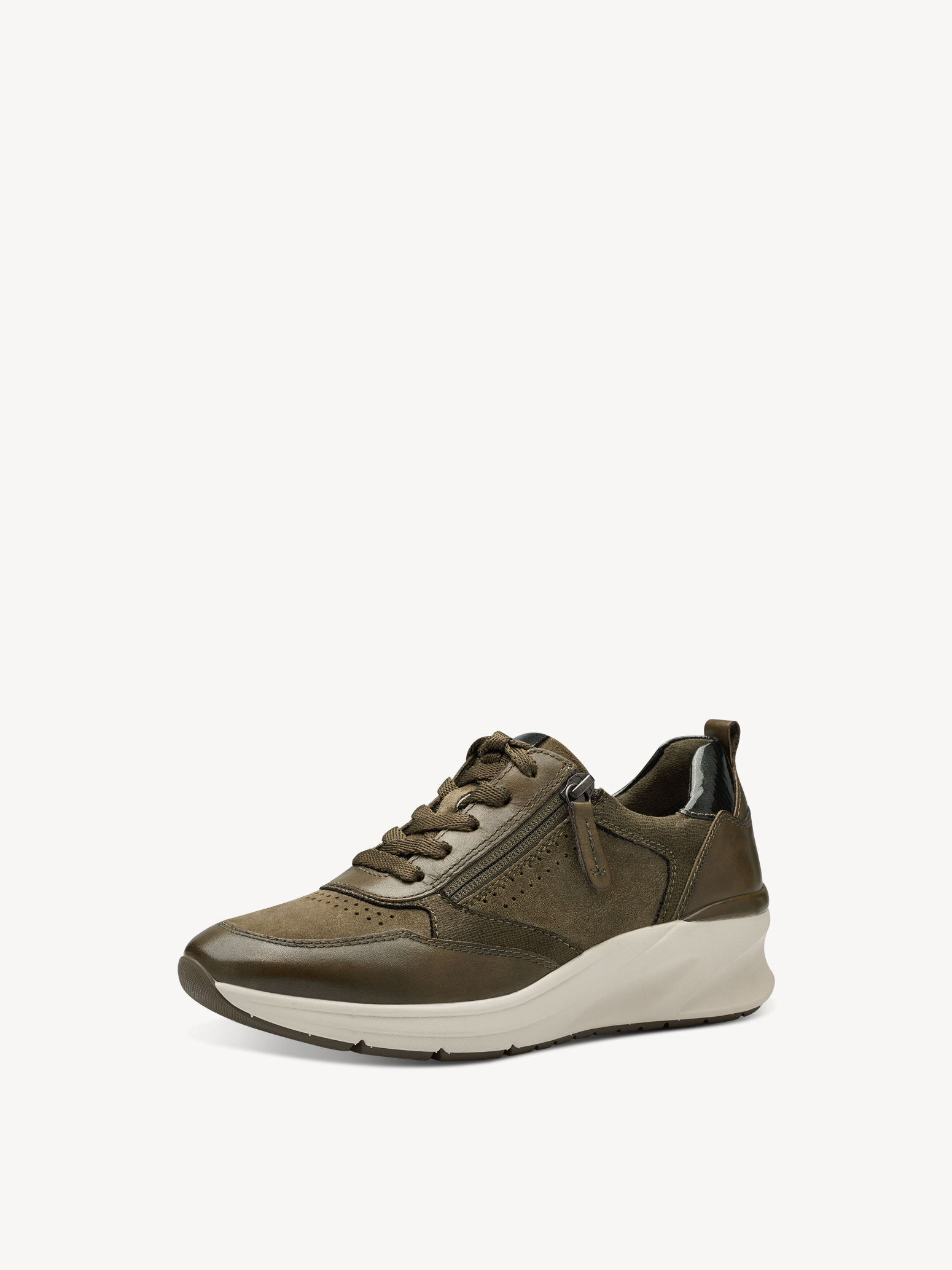 Basket en cuir - vert