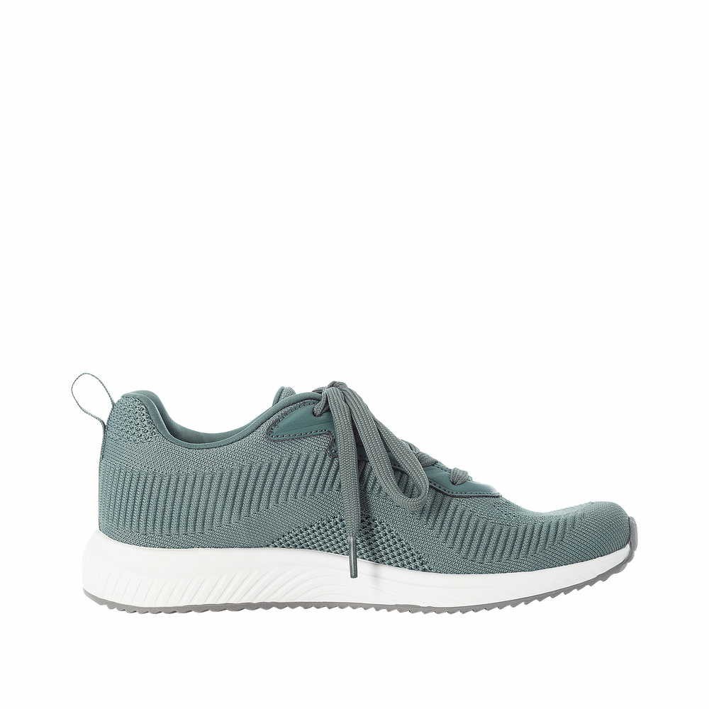 RIEKER Freizeit Schnürer grün FSK Damen Halbschuhe
