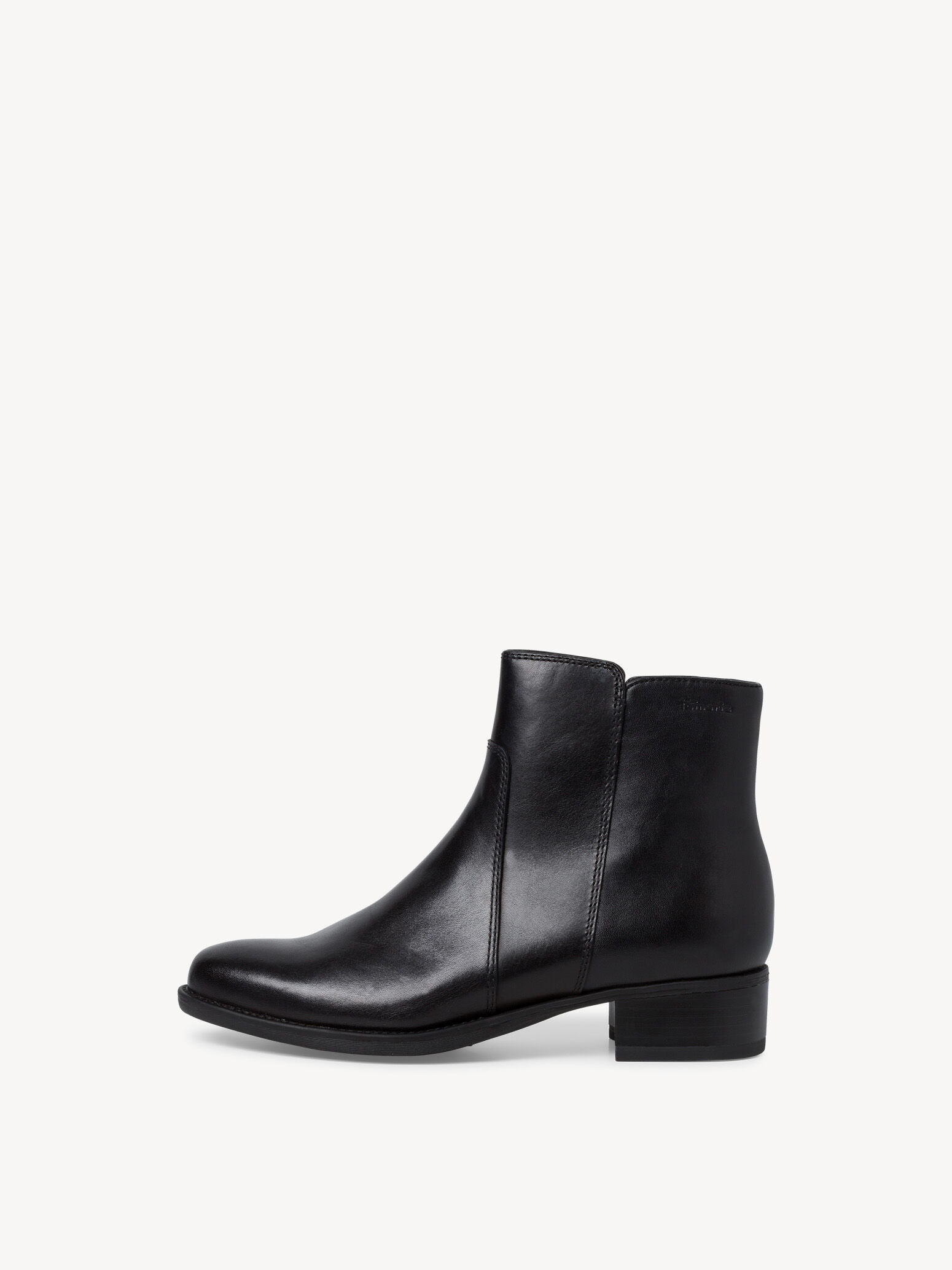 Bottine en cuir - noir