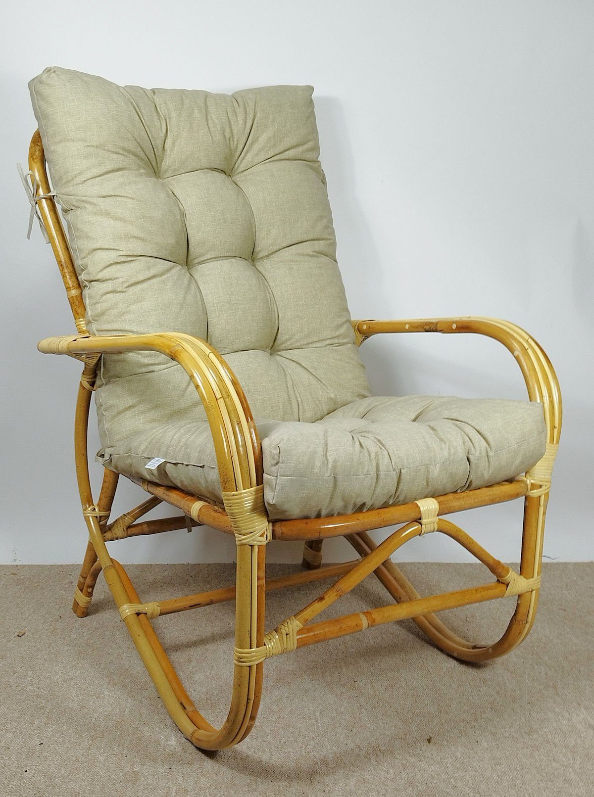 Rattani Rattanstuhl Rattansessel, Rattanstuhl Modell Nilam, Rattan Natur