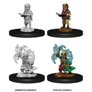 Male Gnome Sorcerer: Pathfinder Battles Deep Cuts Unpainted Miniatures