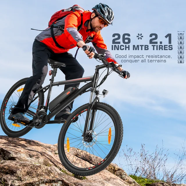 Funcid Electric Bike, Electric Bike for Adults 27.5 EBike 500W Adult Electric Bicycle, 19.8MPH Electric Mountain Bike, 48V 10.4Ah Battery
