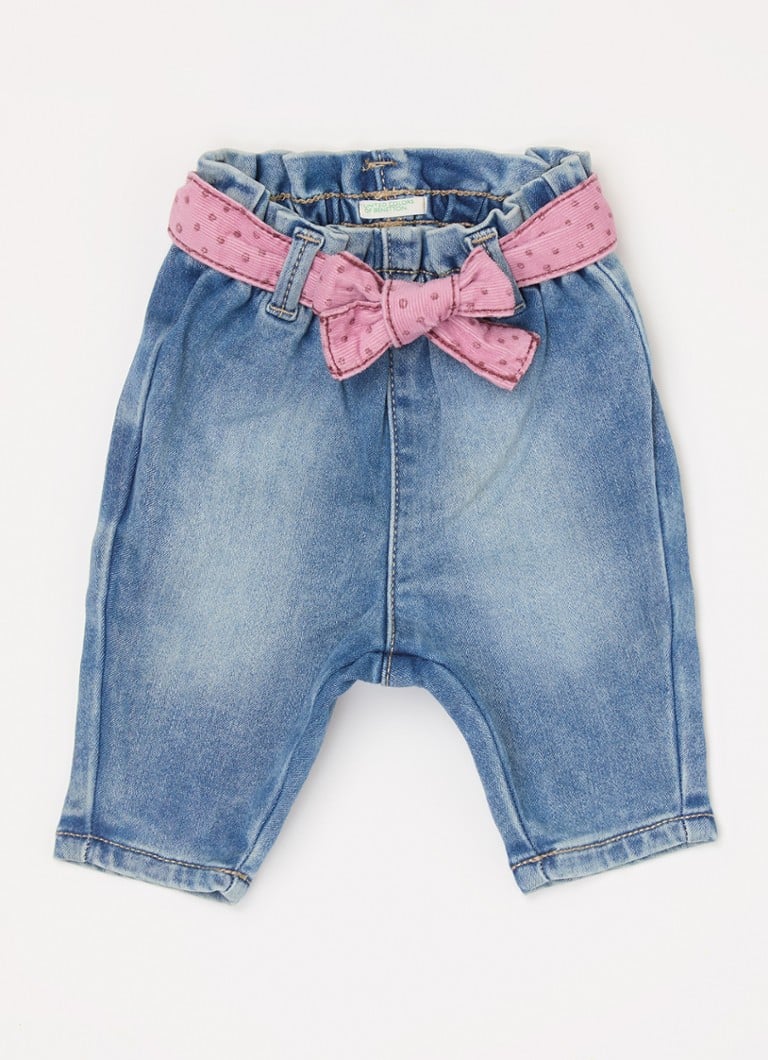 Benetton sužene hlače od chambray tkanine za bebe