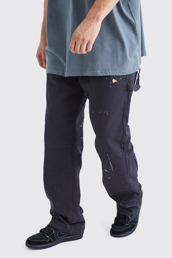 Tall lockere Hose mit Farbspritzern