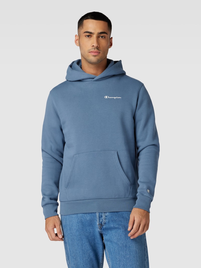 Oversized Hoodie mit Label-Detail in rauchblau