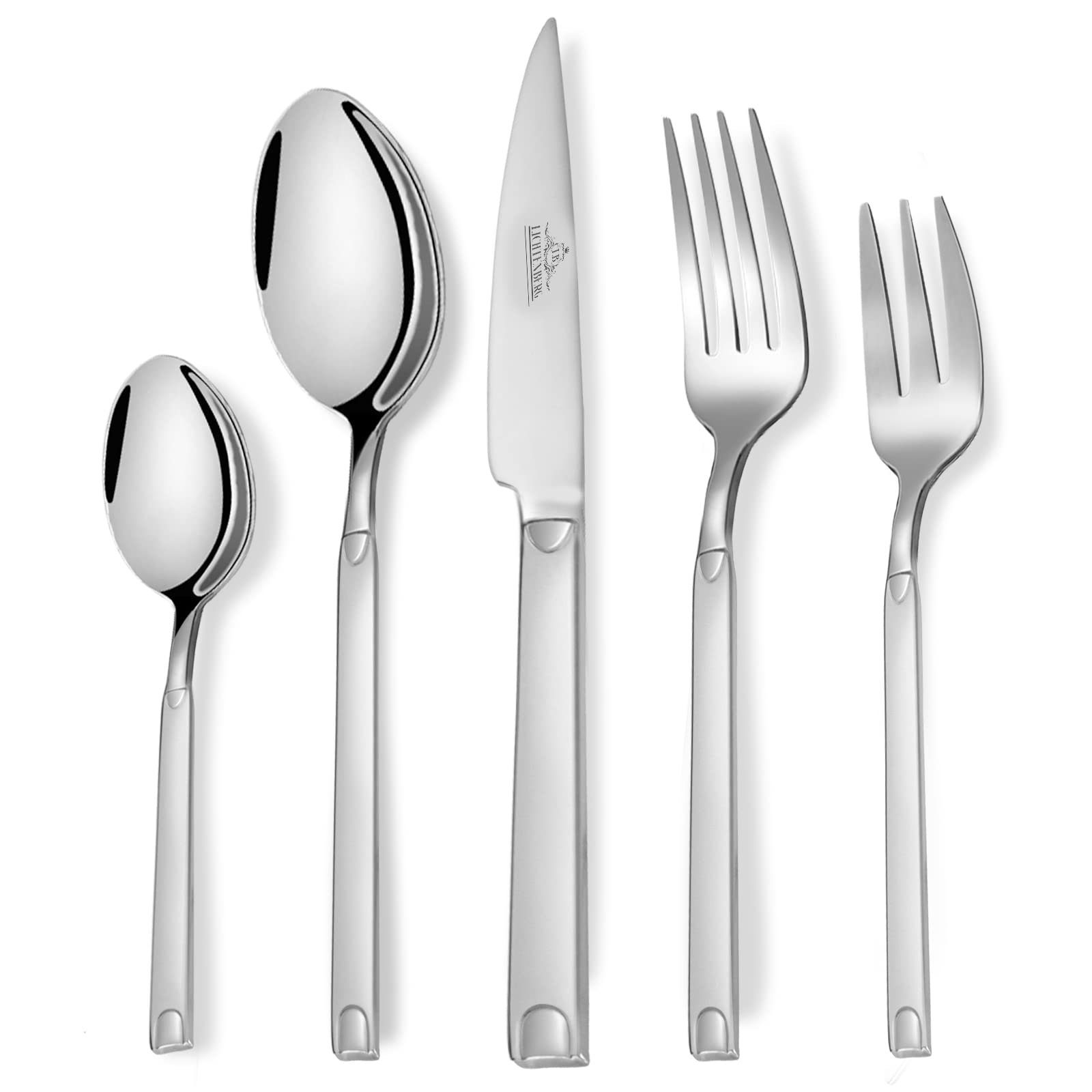LB LICHTENBERG Besteck-Set 72-tlg. Besteck Set Für 12 Personen, 18/10 Edelstahl, glänzend Silber, inkl. Messer, Gabel, Löffel, Teelöffel Besteck, Spülmaschinenfest