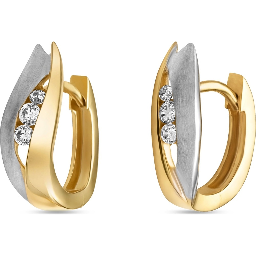 Valeria Créoles 585 Or jaune Boucles d'oreilles