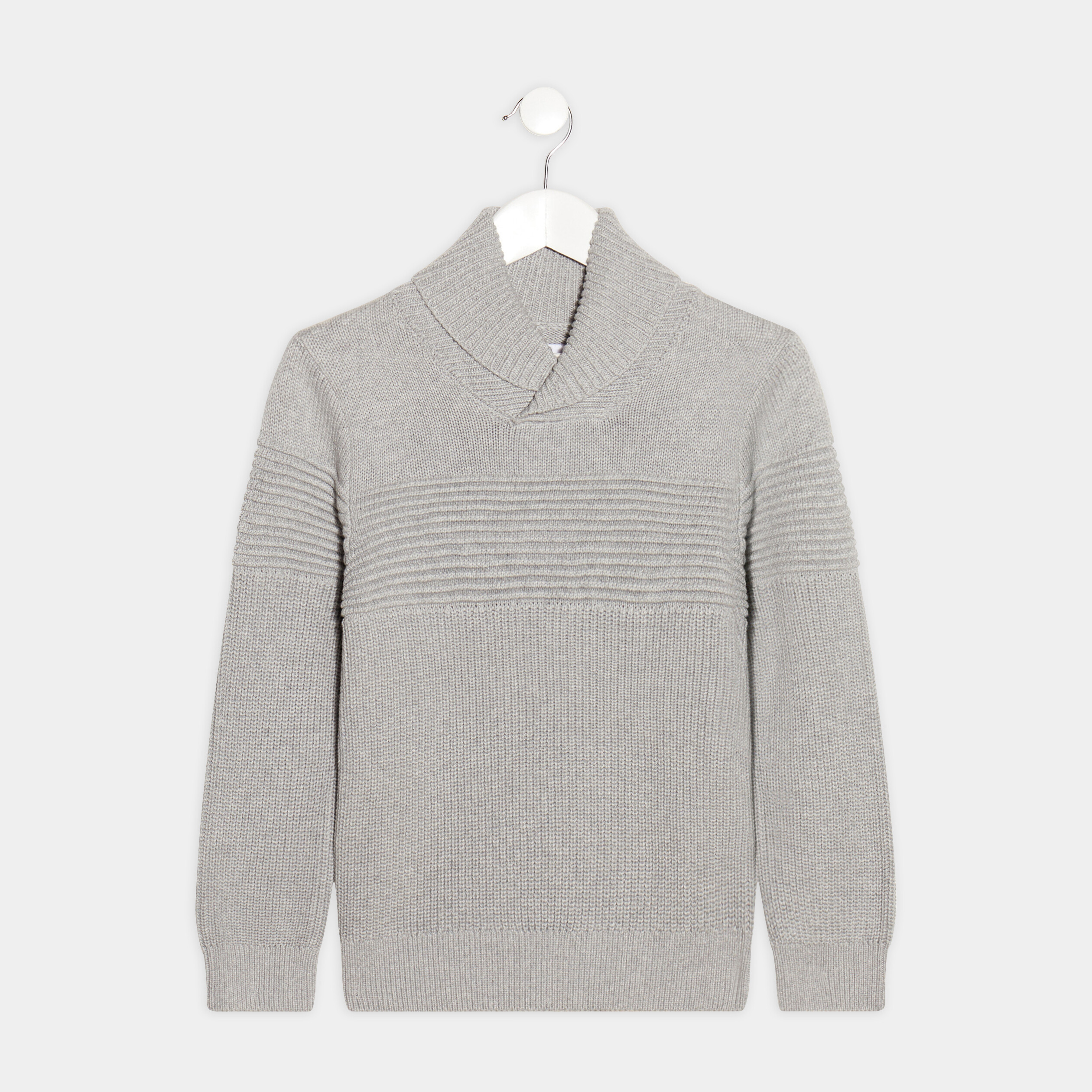 Pull avec col roulé gris garçon | La Halle