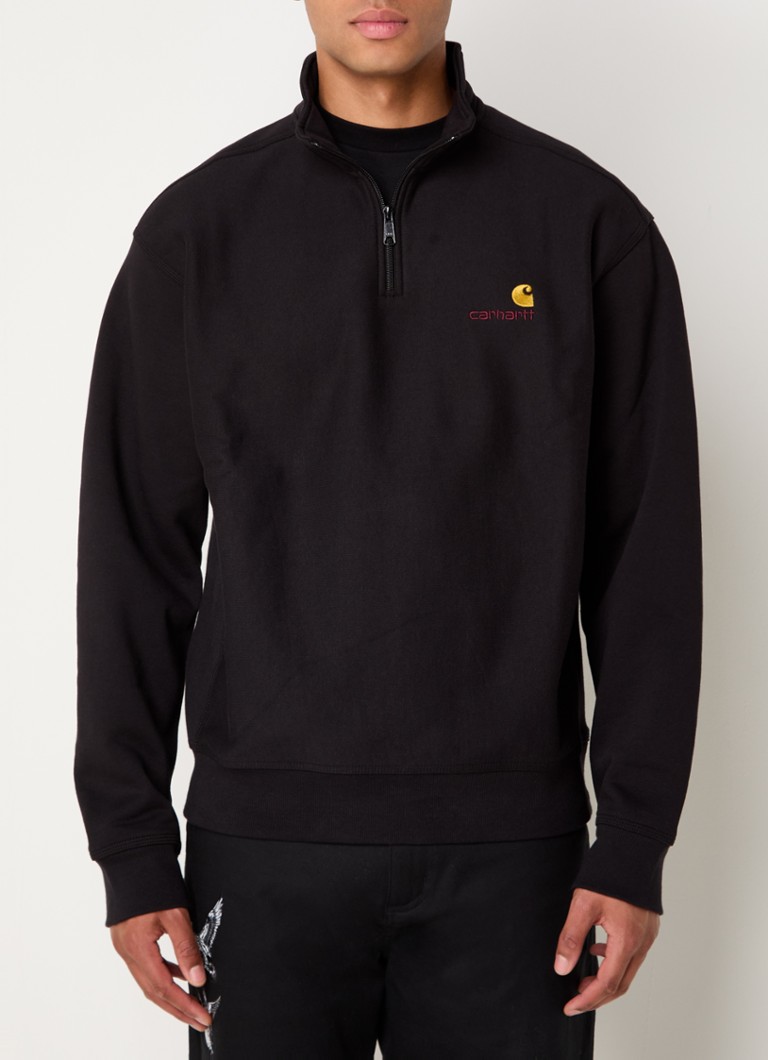 Hanorac cu fermoar și logo Carhartt WIP American Script