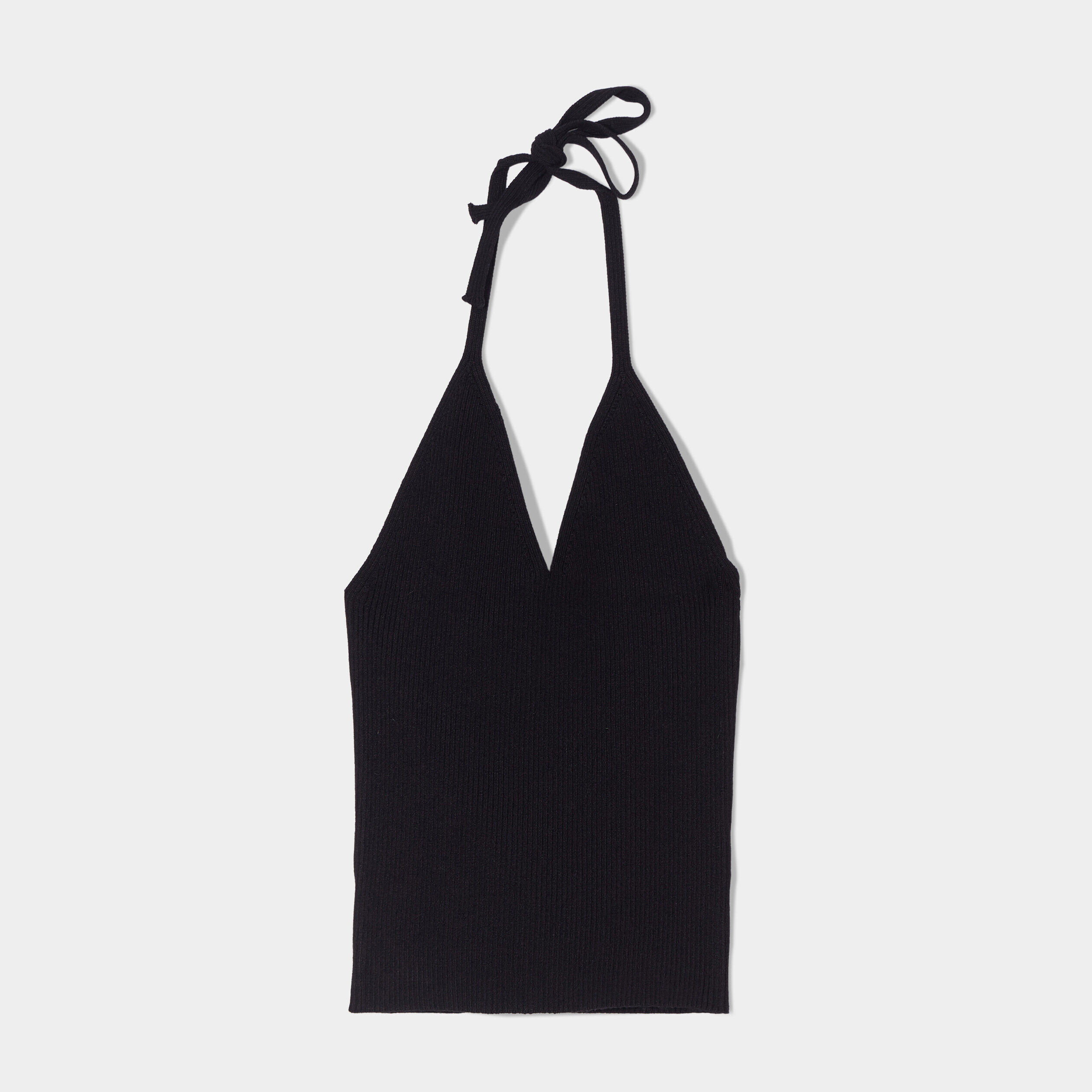 Débardeur bretelles à nouer noir femme | Cache Cache