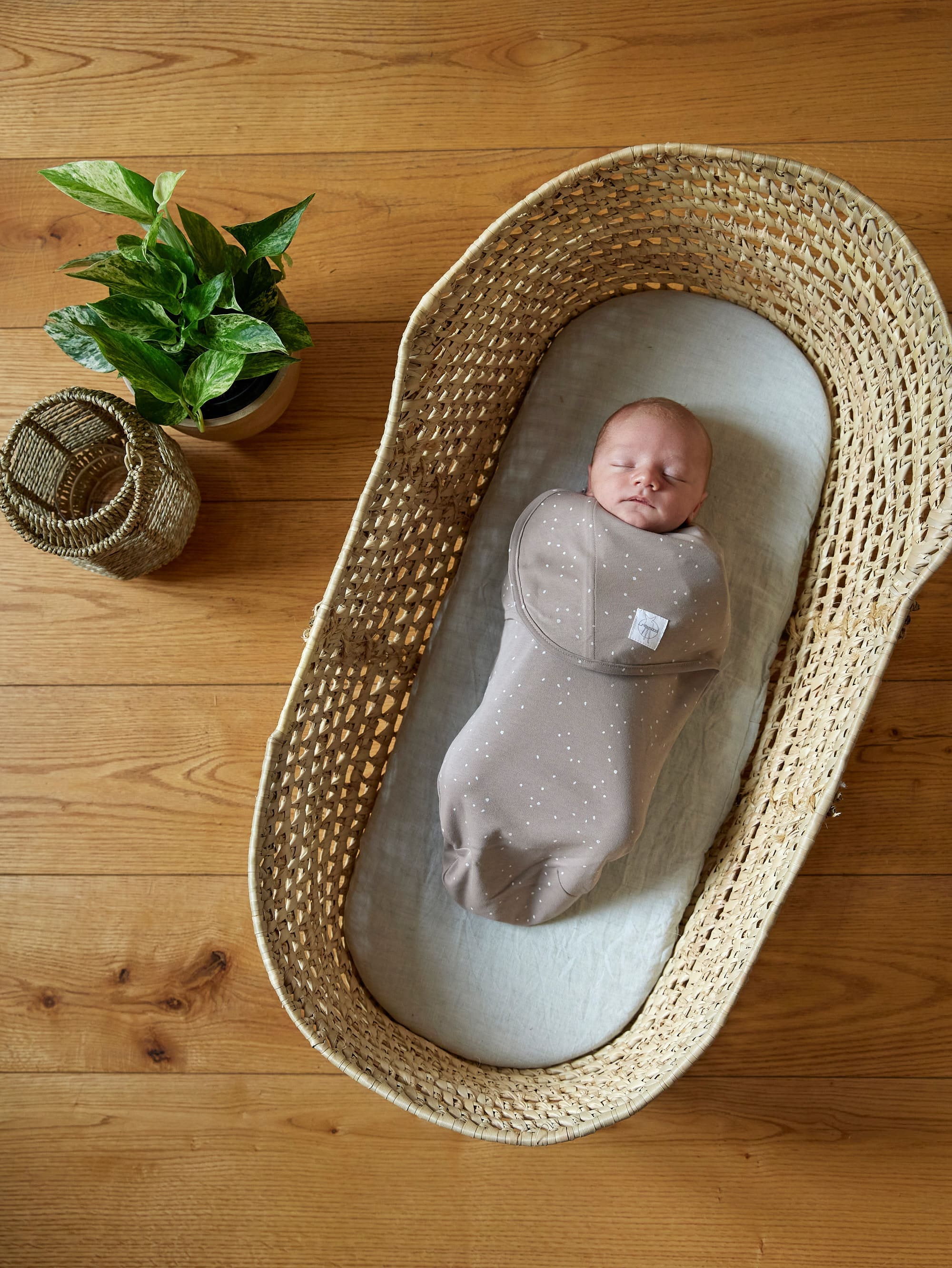 Pucksack - Bio Baumwolle, Sprinkle Taupe, Grau